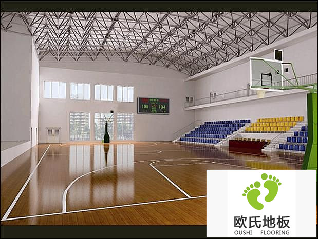 籃球場體育木地板的材質